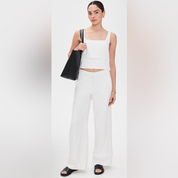 New! Rhone Horizon Trousers Snow White Sz 10 Office Classic Comfort Leisure